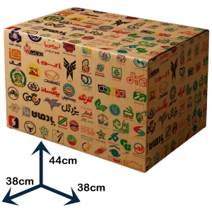 کارتن طرح دار سایز 44×38×38