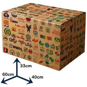 کارتن طرح دار سایز (کارکرده) 32×40×60